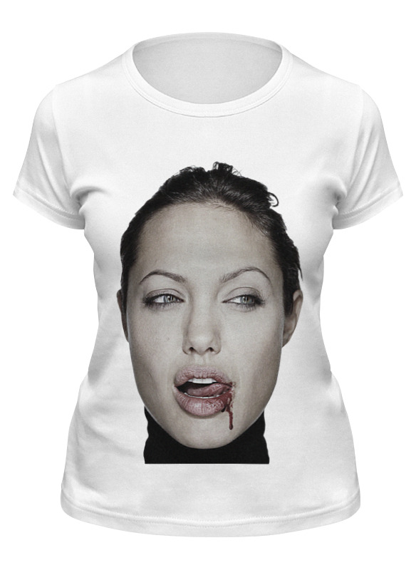 

Футболка женская Printio Angelina jolie белая S, Белый, Angelina jolie