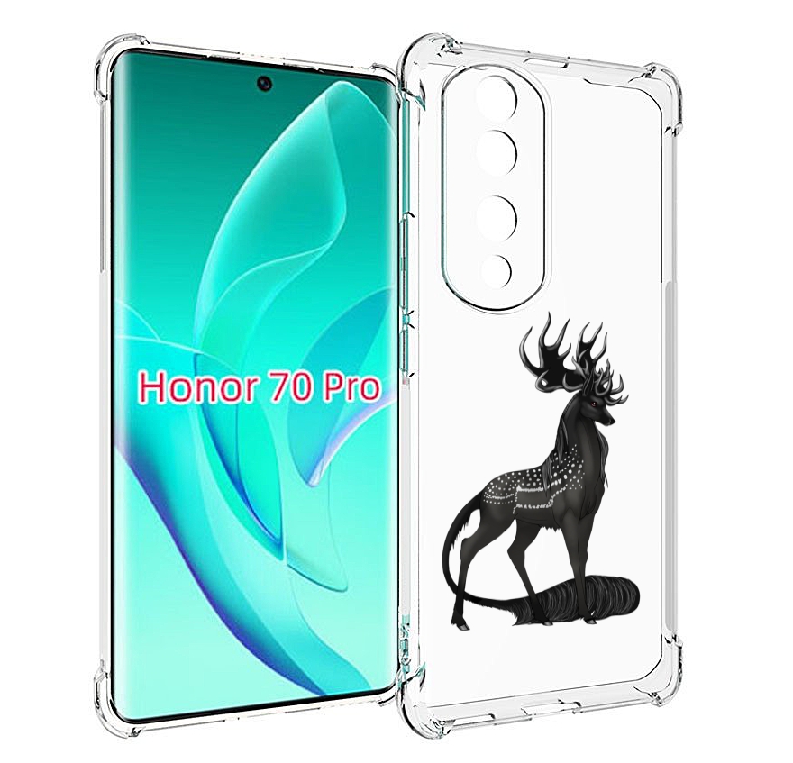

Чехол MyPads красивый-черный-олень для Honor 70 Pro / 70 Pro Plus, Прозрачный, Tocco