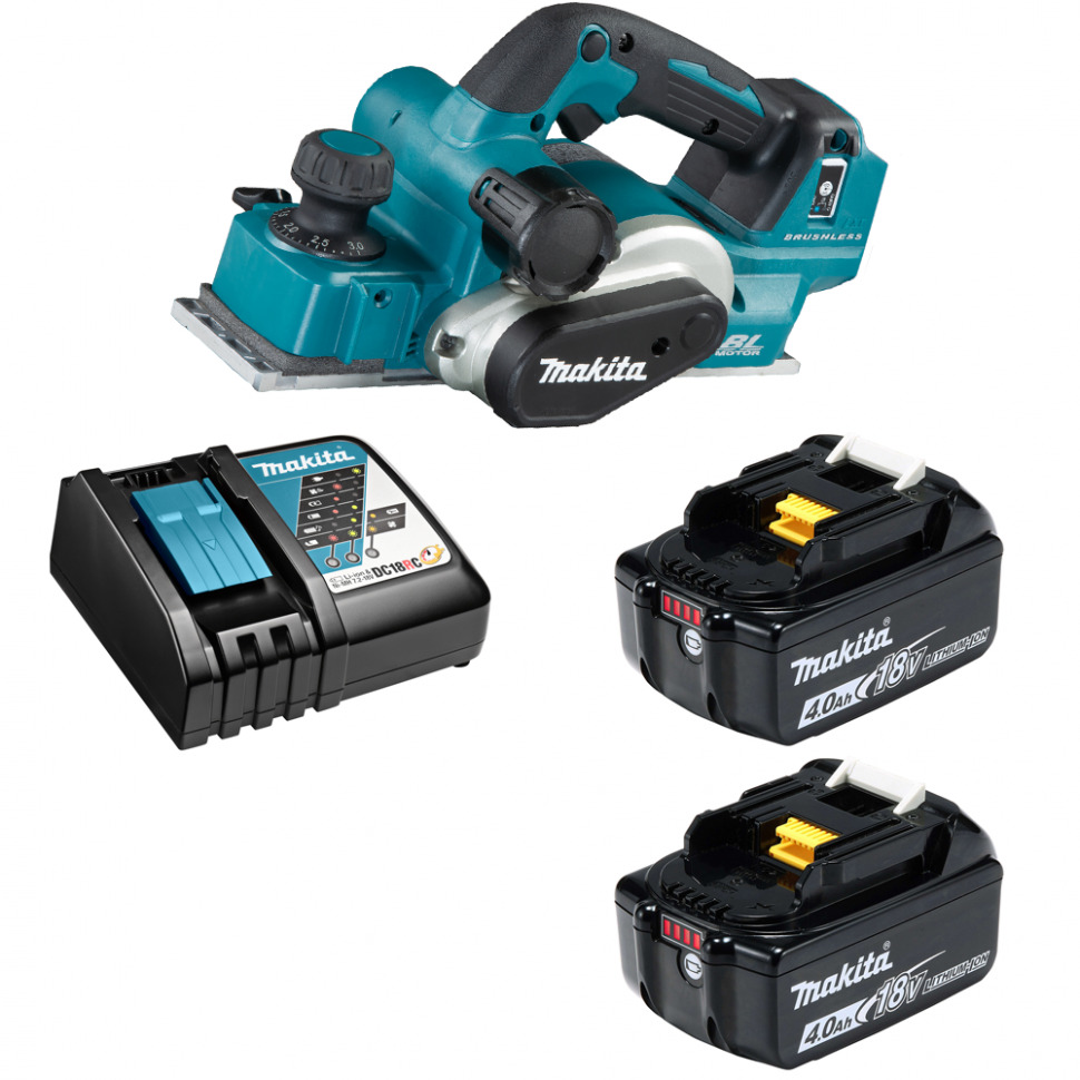 Рубанок аккумуляторный Makita DKP181URME LXT 18В, акк 2х4Ач и з/у