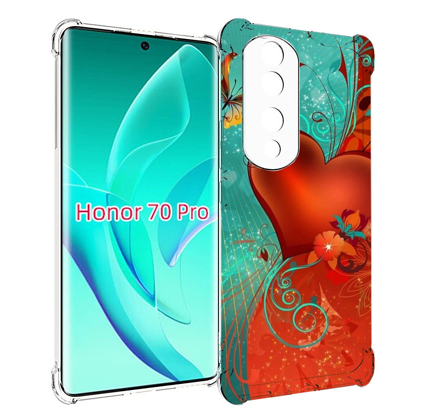 

Чехол MyPads красивые-яркие-сердечки для Honor 70 Pro / 70 Pro Plus, Прозрачный, Tocco