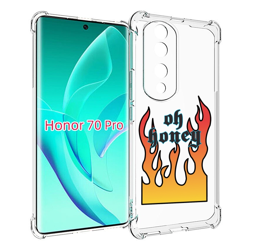

Чехол MyPads красивое-пламя для Honor 70 Pro / 70 Pro Plus, Прозрачный, Tocco