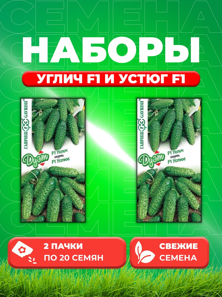 

Семена огурец Гавриш Углич F1 Устюг F1 1999944904-2 2 уп.