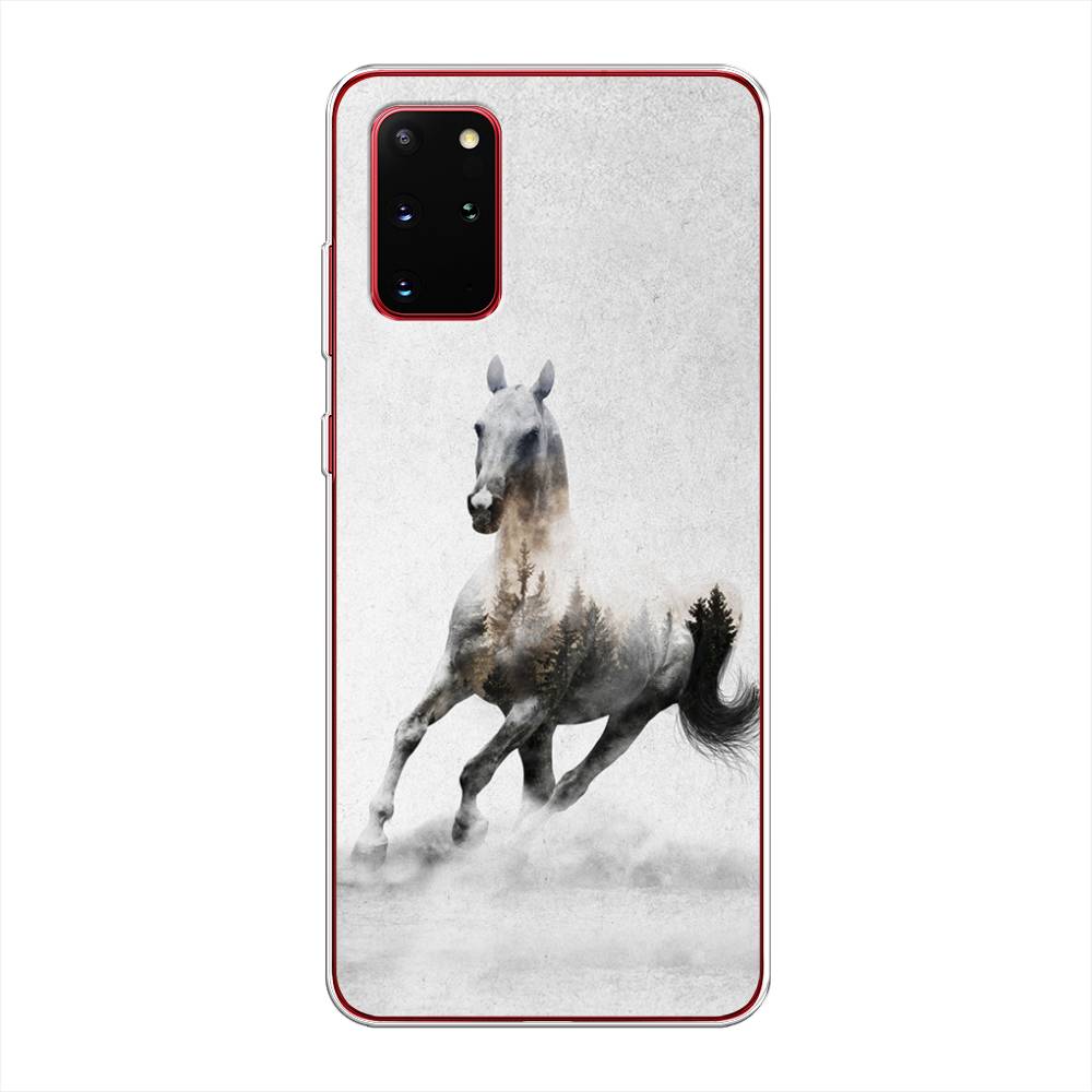 

Чехол Awog на Samsung Galaxy S20 + "Лошадь лес", Серый;черный, 29350-2