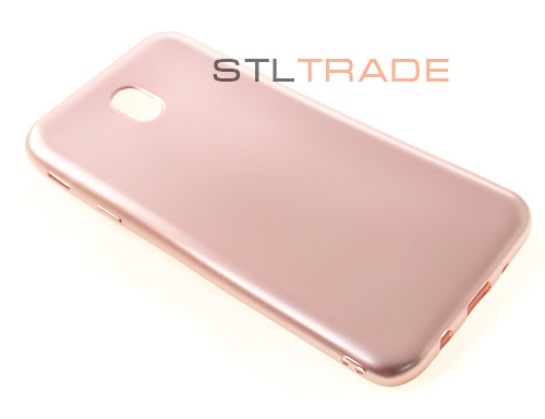 

Силиконовый чехол TPU Case Металлик для Samsung J7 (2017) розовый