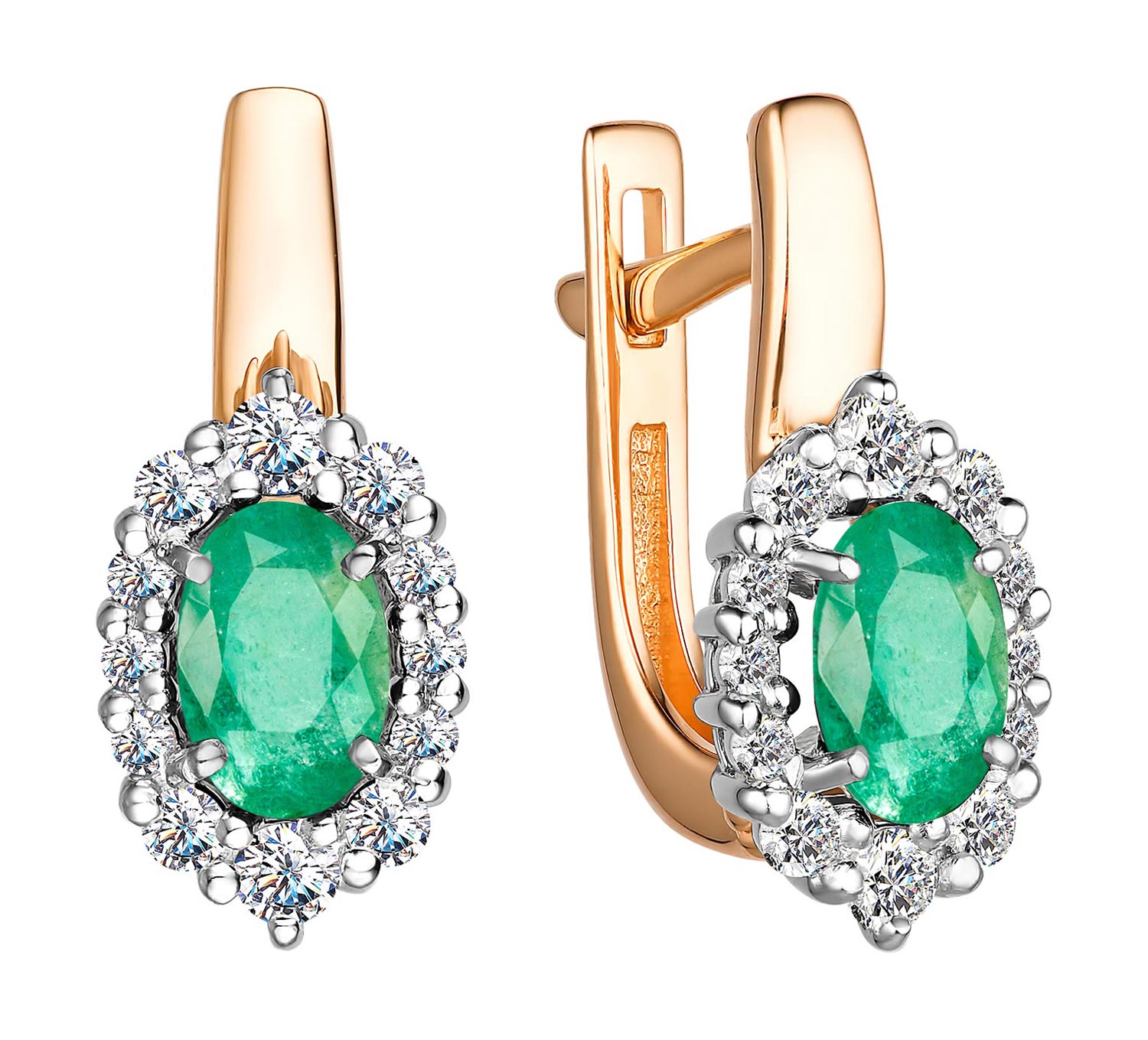 

Серьги из красного золота с бриллиантом АЛЬКОР 23919-101, 23919-101