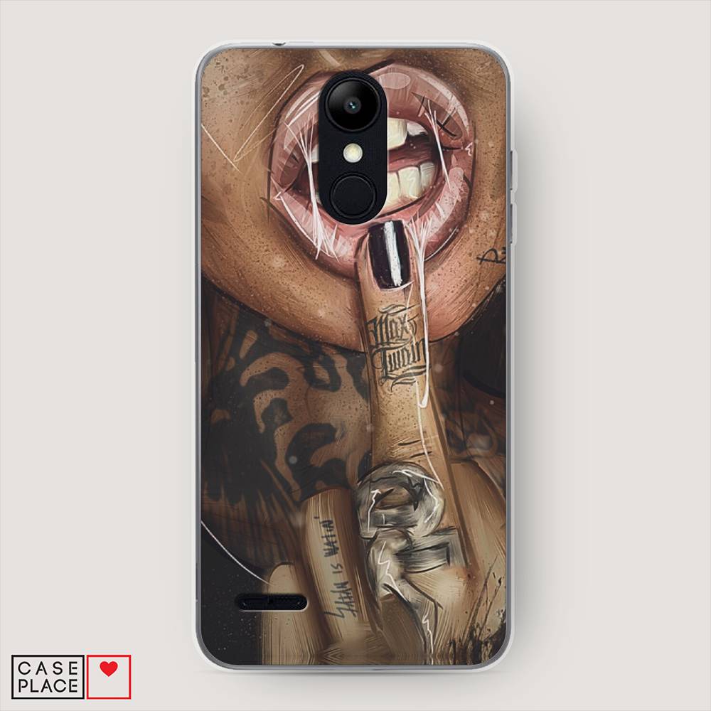 

Чехол Awog на LG K9 (K8 2018) "Девушка с татуировками", Бежевый;розовый;черный, 83750-9