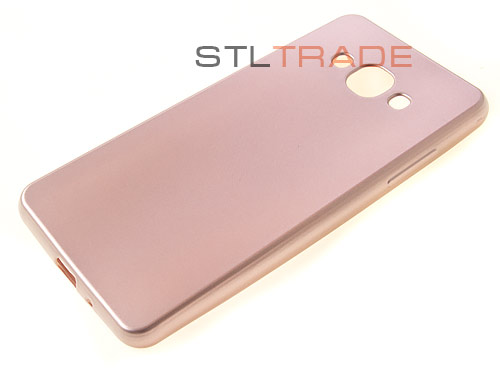 

Силиконовый чехол TPU Case Металлик для Samsung J3 Pro розовое золото, Золотистый