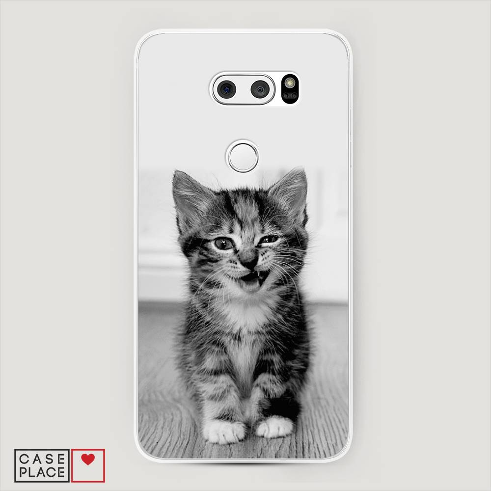 

Чехол Awog на LG V35 ThinQ "Подмигивающий котенок", Черный;серый, 83650-1