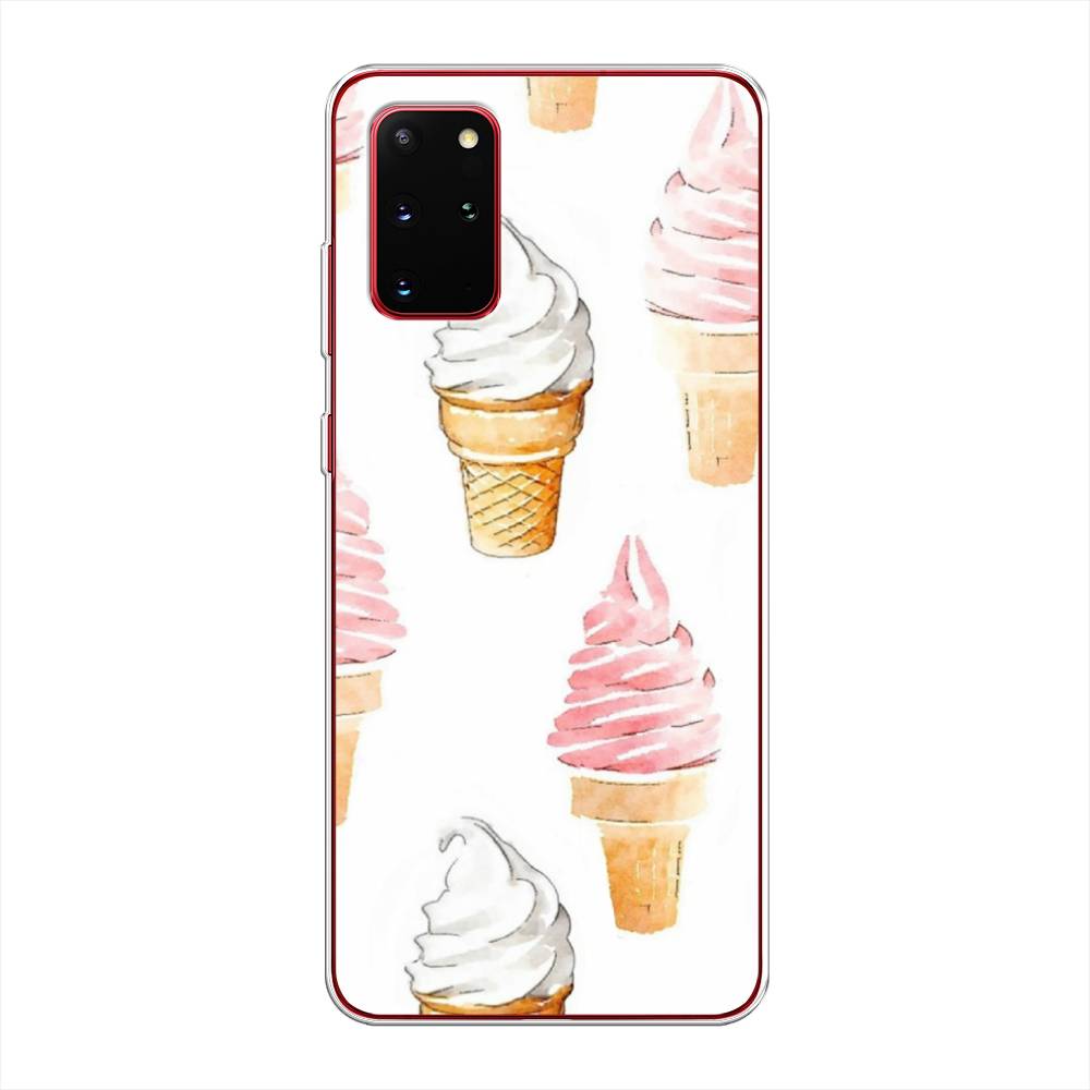 

Чехол Awog на Samsung Galaxy S20 + "Нарисованное мороженое", Белый;розовый, 29350-10