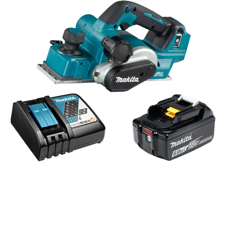 

Рубанок аккумуляторный LXT 18В, акк 6Ач и з/у, Makita DKP181RG, DKP181RG