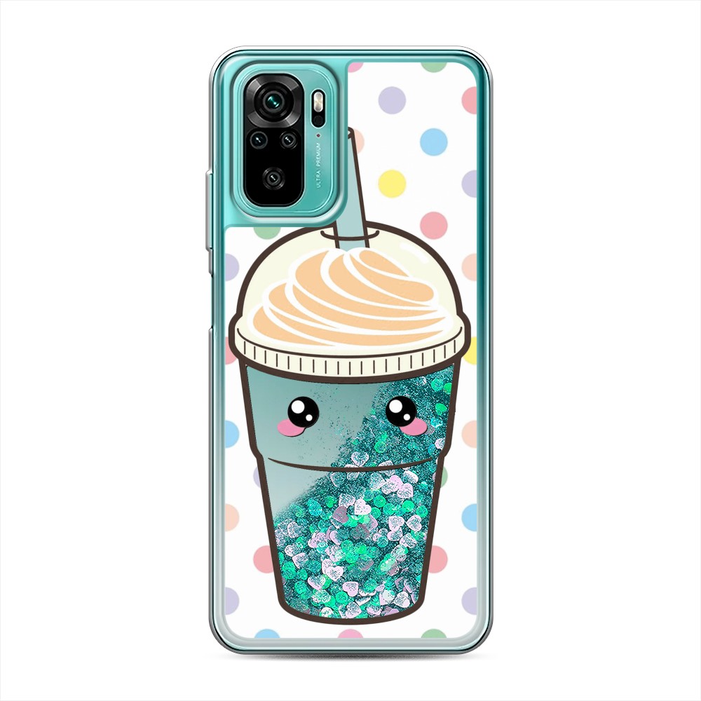 

Жидкий чехол с блестками "Милый стакан" на Xiaomi Redmi Note 10