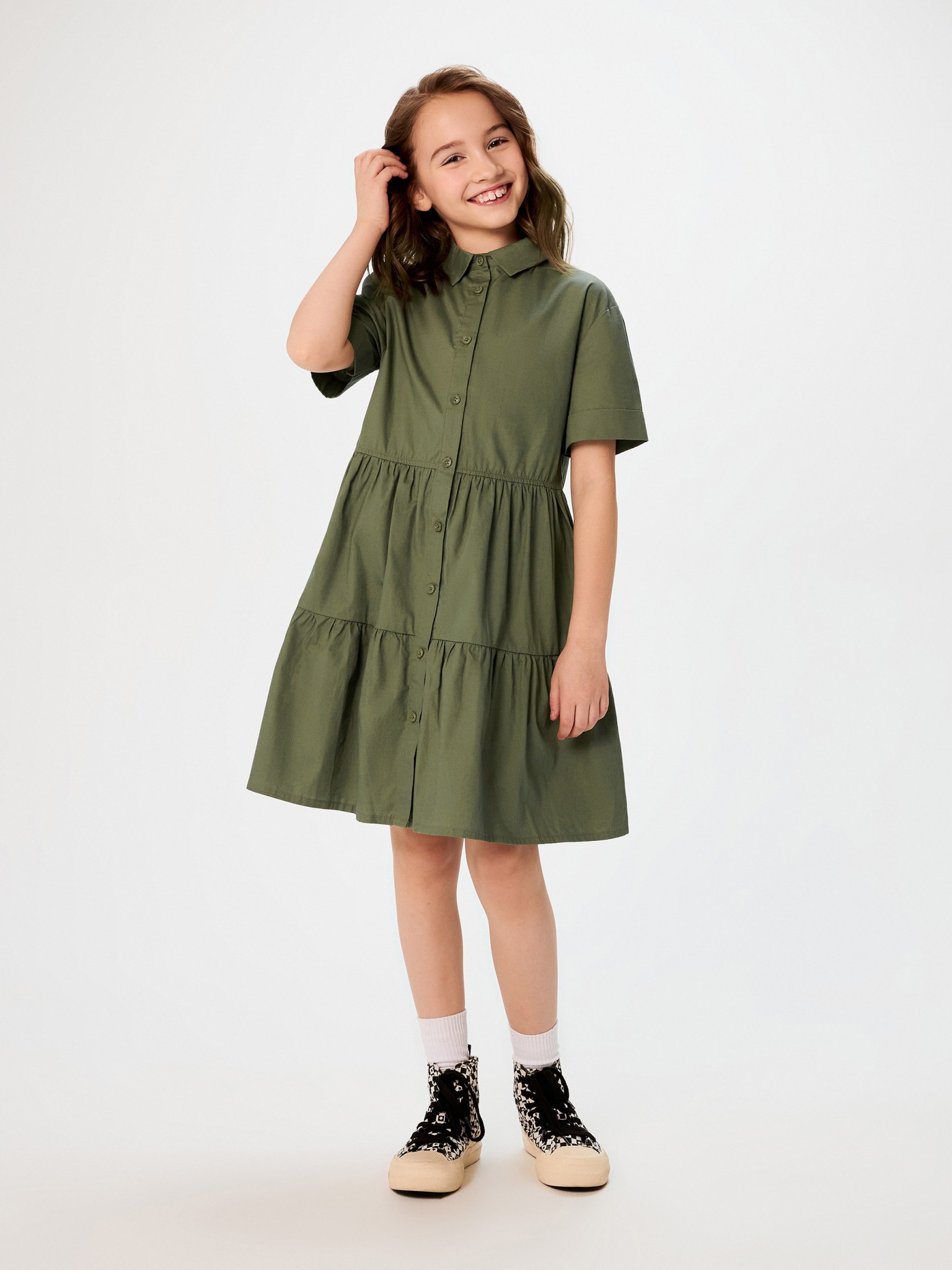 Платье детское Acoola 20210200654, хаки, 146