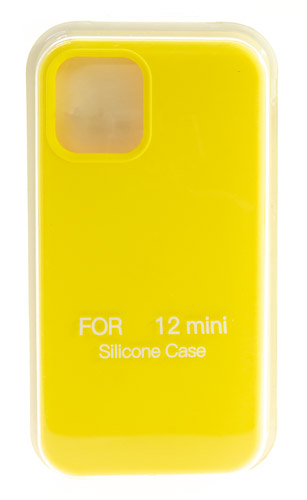 фото Hакладка silicone cover для iphone 12 mini, желтый (16) pc