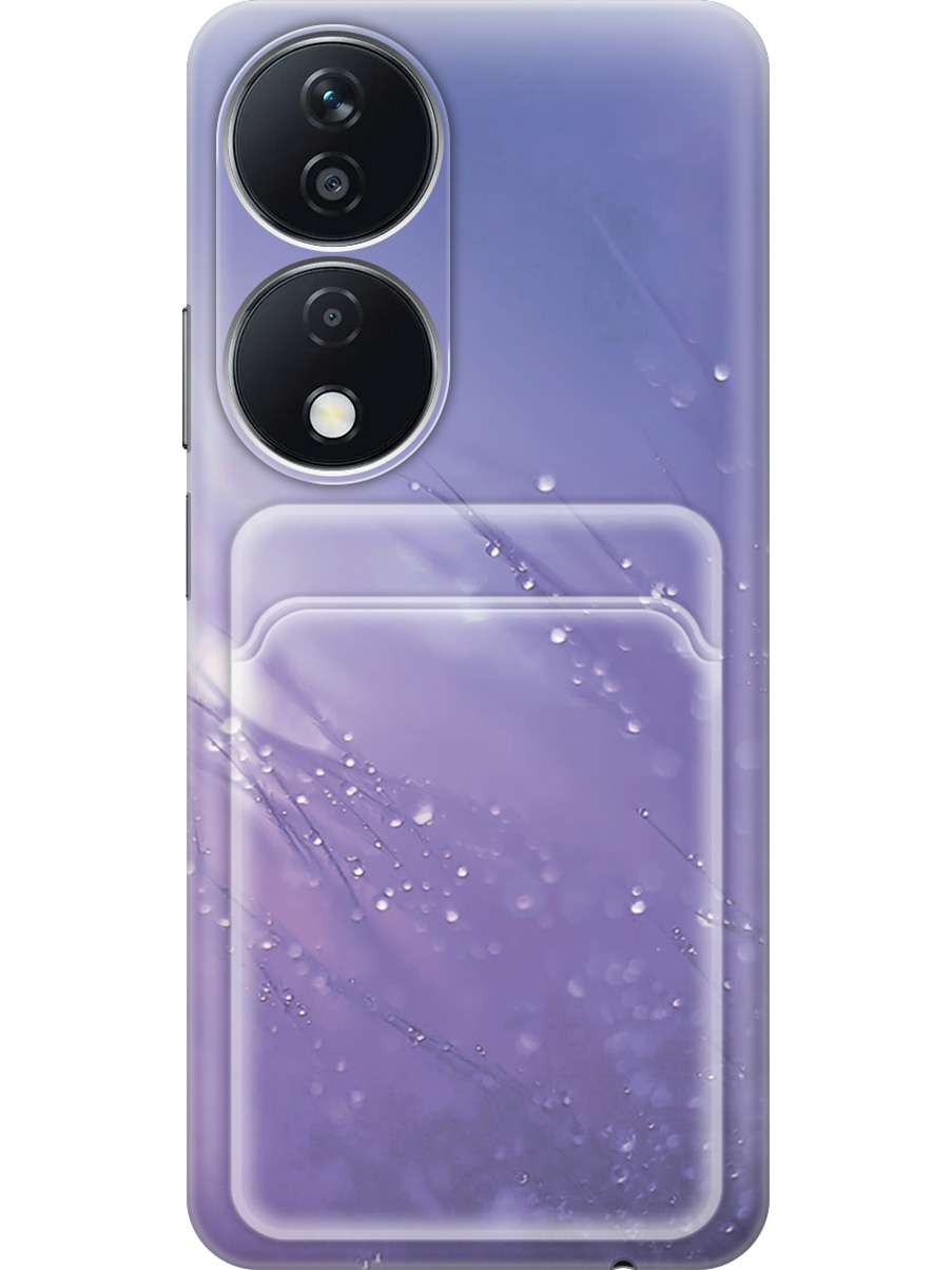

Силиконовый чехол на Honor X7b с принтом с карманом для карты прозрачный 787396, Прозрачный;белый;синий, 781972122
