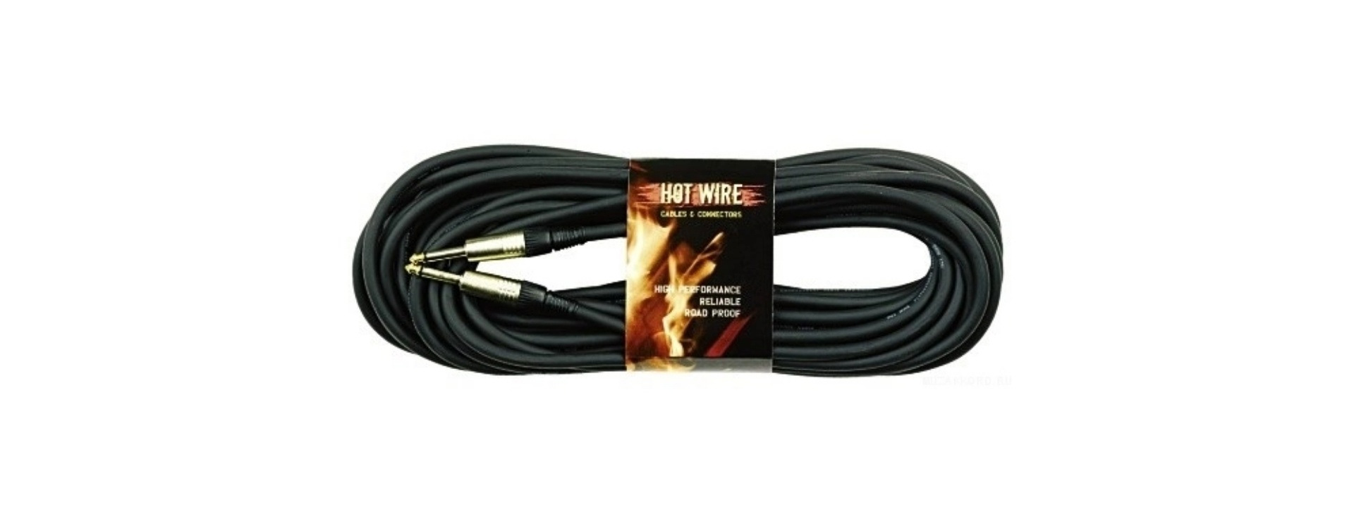 Hot Wire Premium Line - Кабель инструментальный акустический черный Jack-jack 10 м