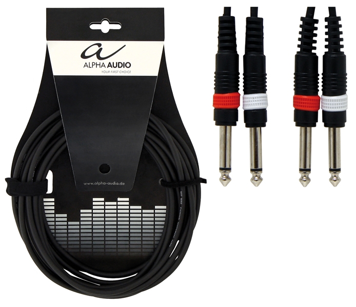 Alpha Audio Pro Line 190510 кабель инструментальный 2 Х моноджек 6,3 мм, 9 м