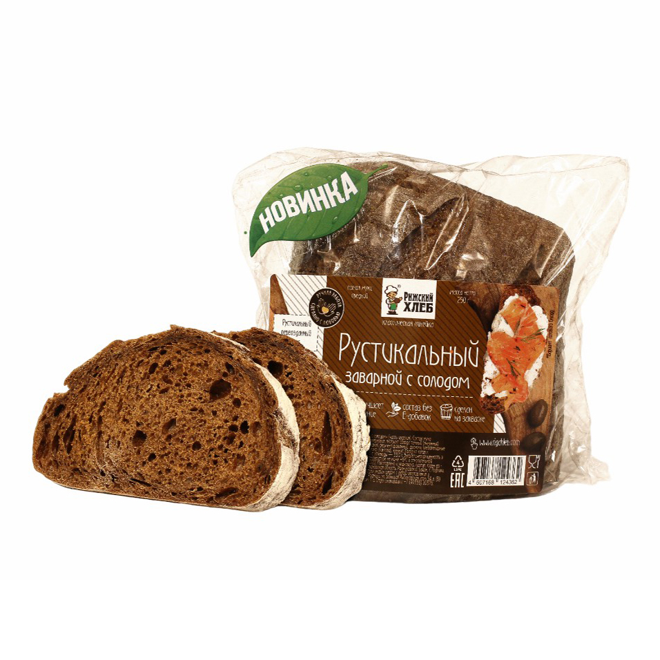 Хлеб Рижский Хлеб Рустикальный заварной с солодом 250 г