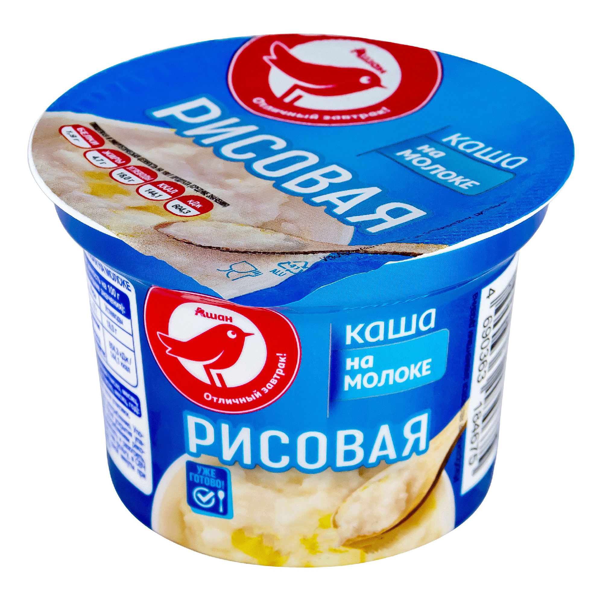 Каша рисовая АШАН Красная птица на молоке 200 г