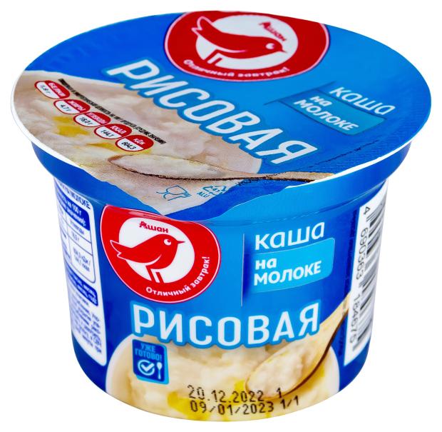 

Каша АШАН Красная птица рисовая на молоке, 200 г