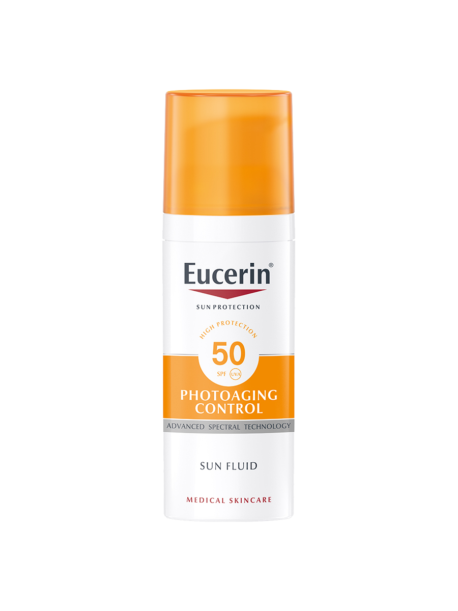 Флюид солнцезащитный для лица Eucerin Photoaging Control SPF 50, 50 мл авен флюид солнцезащитный спф50 без отдушек 50мл