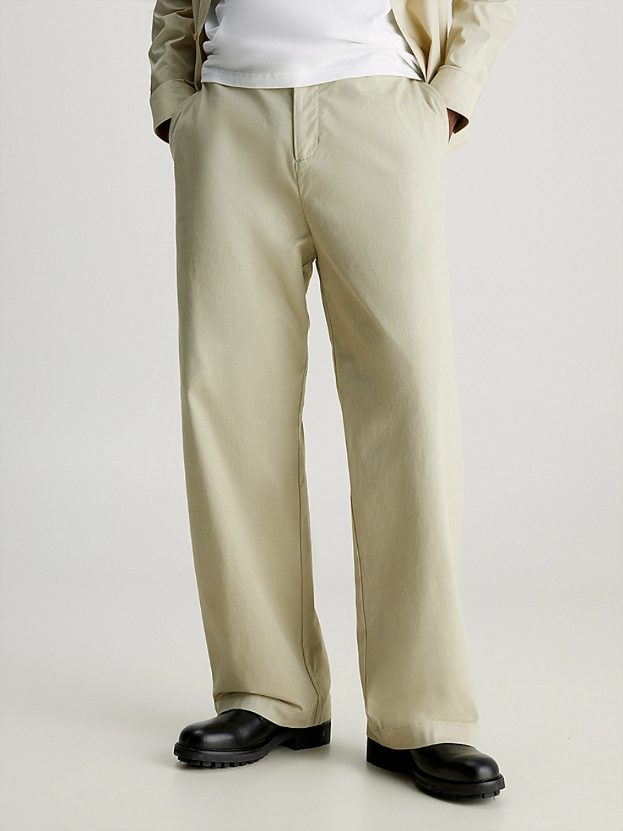 Брюки Calvin Klein для мужчин, бежевые-LEB, размер S, K10K112384