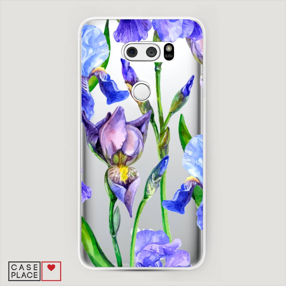 

Чехол Awog на LG V35 ThinQ "Синие ирисы", Фиолетовый;голубой;зеленый, 83650-8