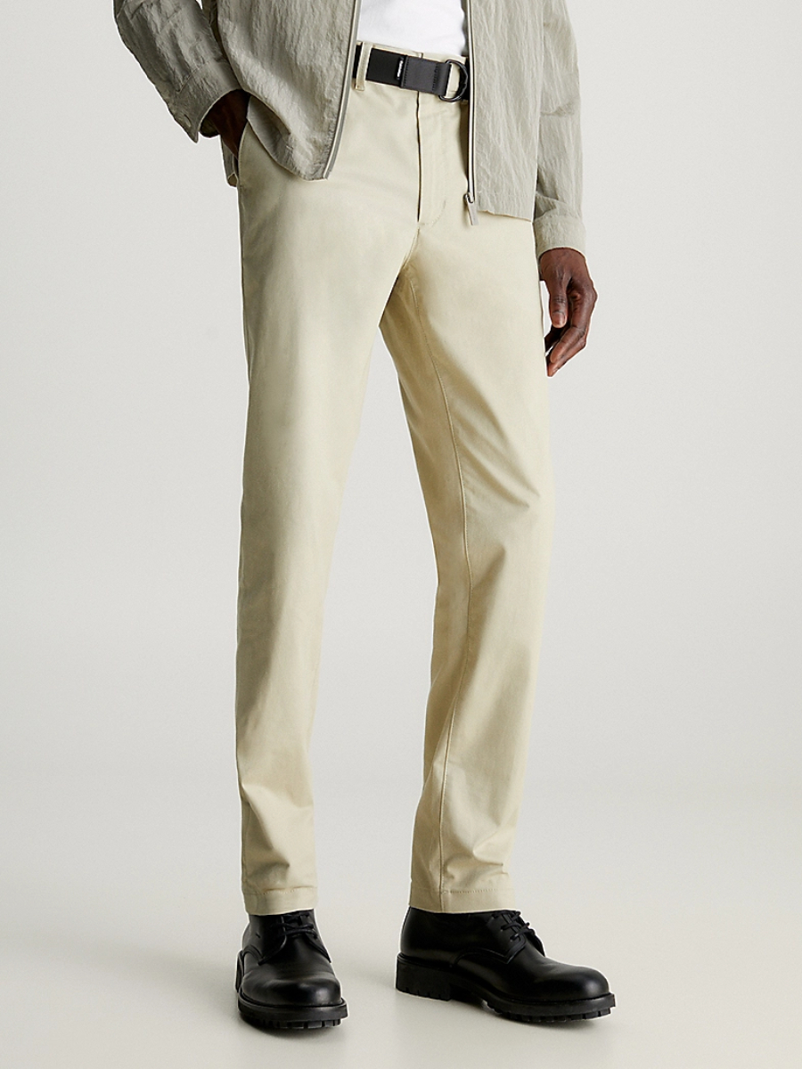 Брюки Calvin Klein для мужчин, бежевые-LEB, размер 34/34, K10K110979