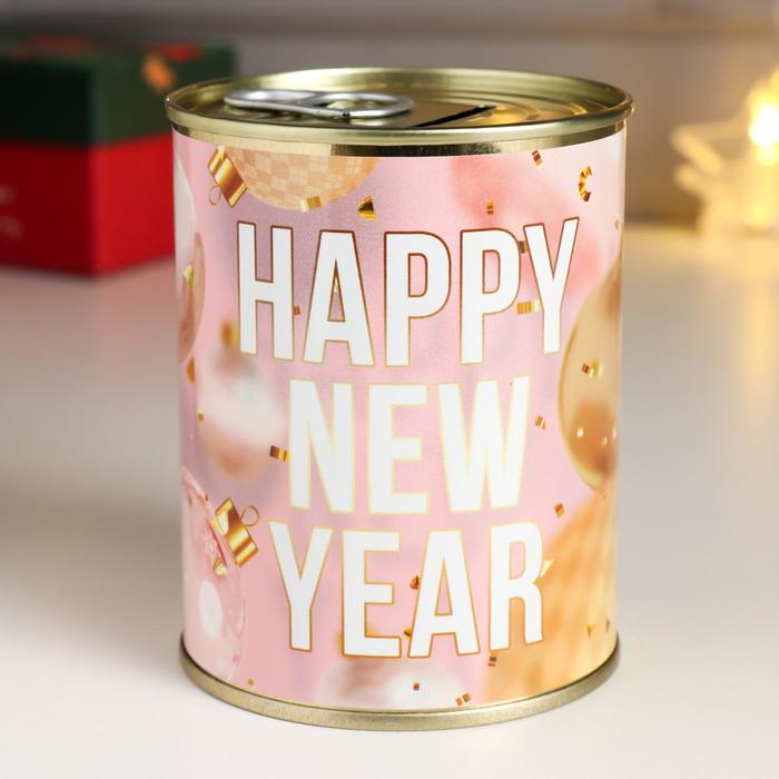 

Копилка-банка металл "Happy New Year"