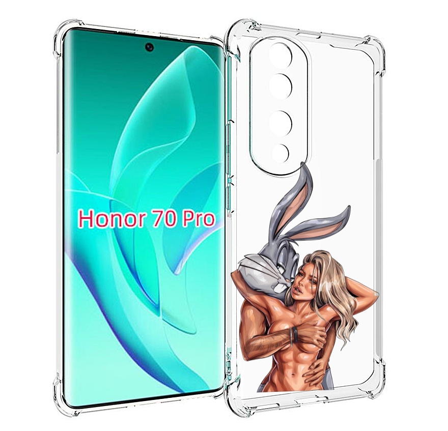 

Чехол MyPads красивая-девушка-с-бак-банни женский для Honor 70 Pro / 70 Pro Plus, Прозрачный, Tocco