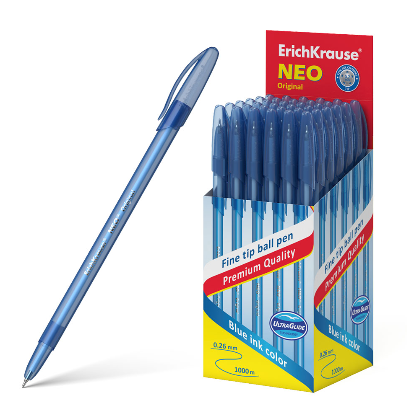 Ручка шариковая ErichKrause Neo Original синяя 50 шт