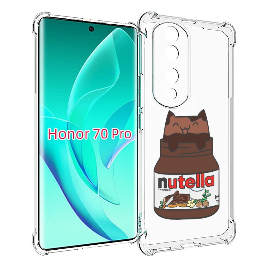 

Чехол MyPads кошечка-в-нутелле для Honor 70 Pro / 70 Pro Plus, Прозрачный, Tocco