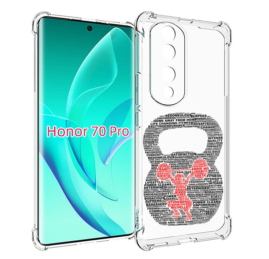 

Чехол MyPads бодибилдинг гиря из слов для Honor 70 Pro / 70 Pro Plus, Прозрачный, Tocco