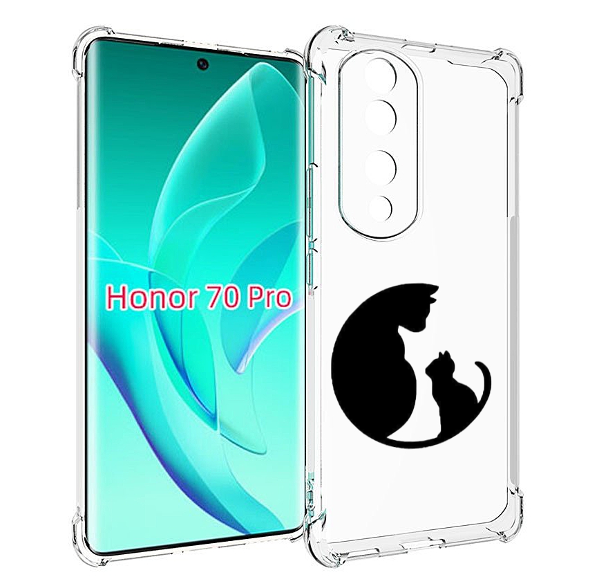 

Чехол MyPads коты в полукруге для Honor 70 Pro / 70 Pro Plus, Прозрачный, Tocco