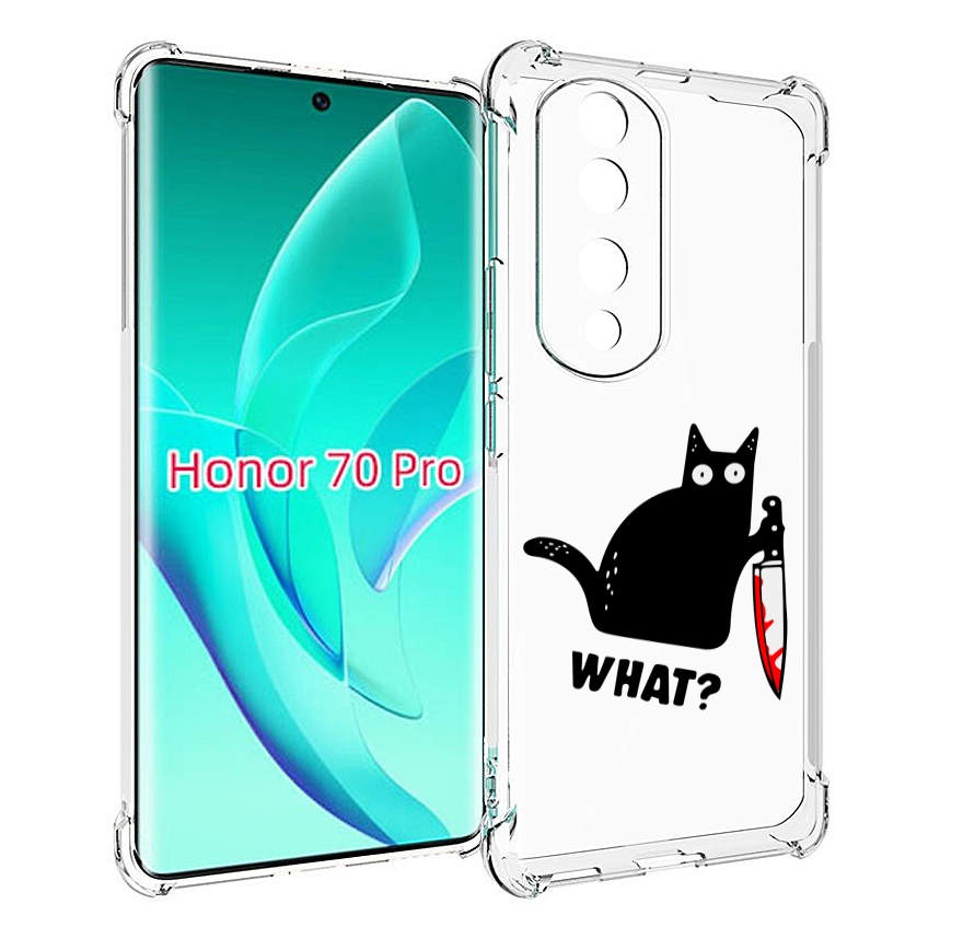 

Чехол MyPads котик-убийца для Honor 70 Pro / 70 Pro Plus, Прозрачный, Tocco