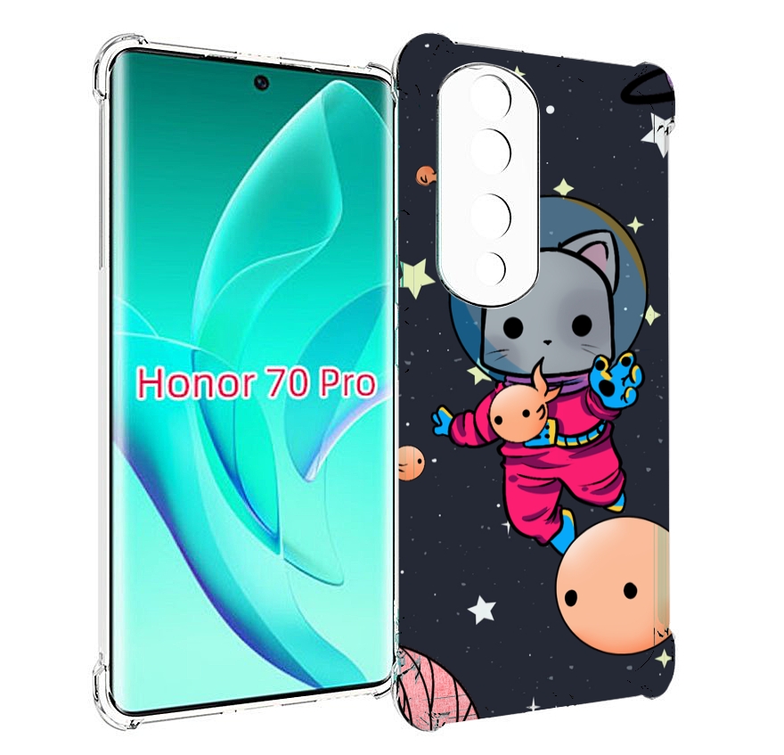 

Чехол MyPads котик-с-рыбкой-в-космосе для Honor 70 Pro / 70 Pro Plus, Прозрачный, Tocco