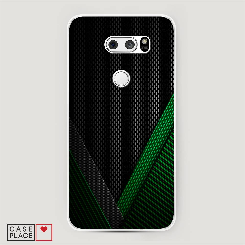 

Чехол Awog на LG V35 ThinQ "Зеленый карбон", Черный;зеленый, 83650-3