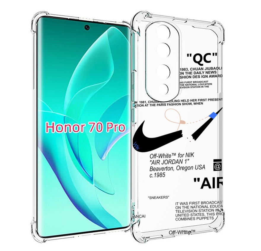 

Чехол MyPads коллаборация-найк для Honor 70 Pro / 70 Pro Plus, Прозрачный, Tocco