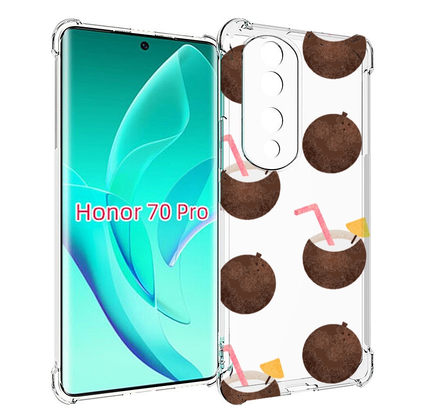 

Чехол MyPads кокосики для Honor 70 Pro / 70 Pro Plus, Прозрачный, Tocco