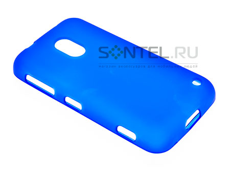 

Силиконовый чехол для Nokia 620 Lumia синий в тех.уп.