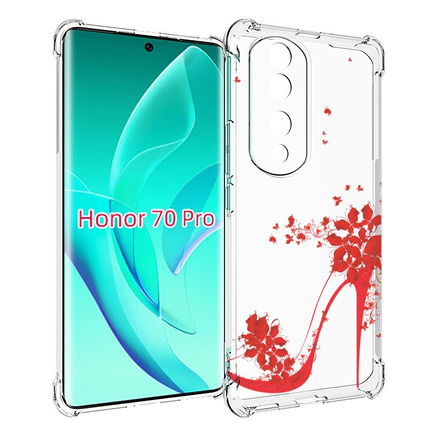 

Чехол MyPads каблук-в-цветах для Honor 70 Pro / 70 Pro Plus, Прозрачный, Tocco