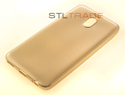 фото Силиконовый чехол tpu case металлик для meizu m6 note золотой