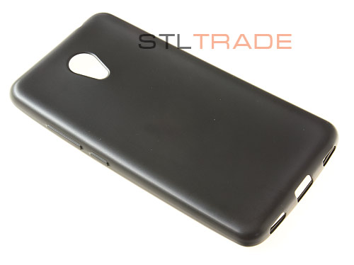 Силиконовый чехол TPU Case Металлик для Meizu M5c черный