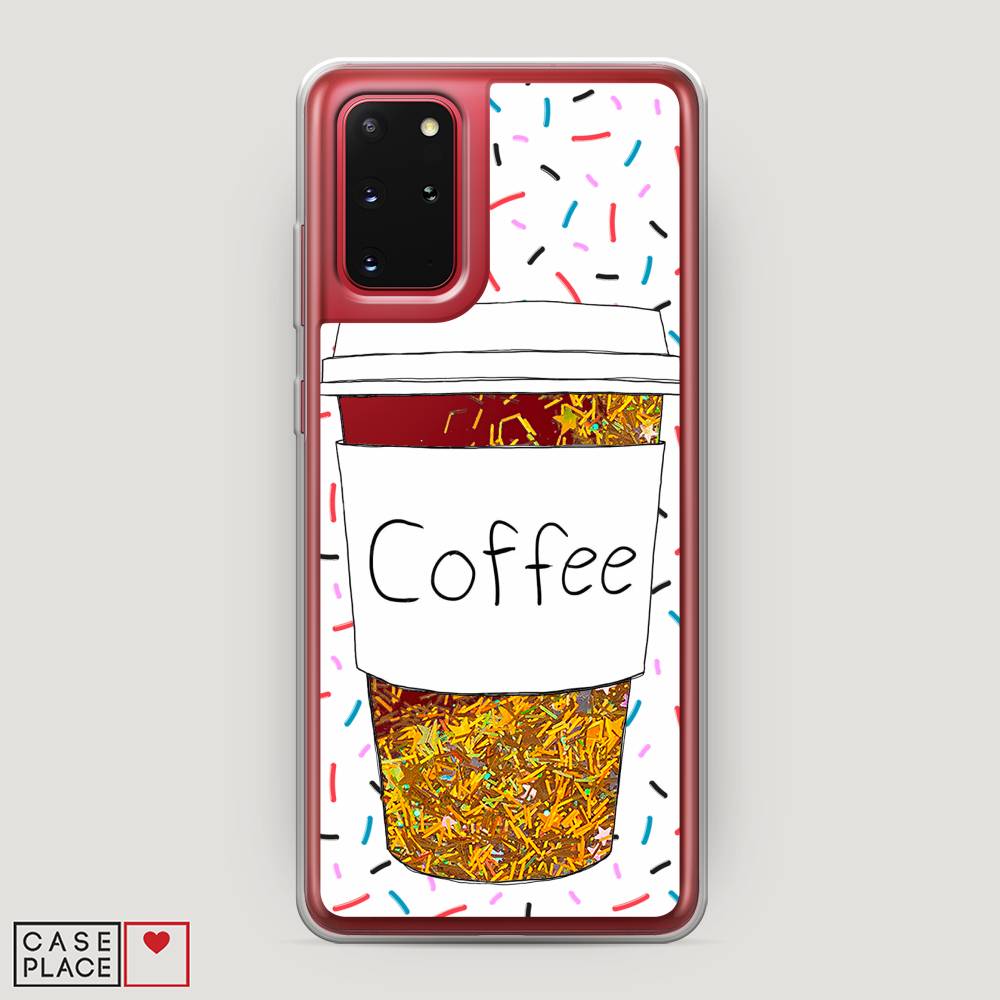 фото Чехол awog "coffee прозрачный стакан" для samsung galaxy s20 +