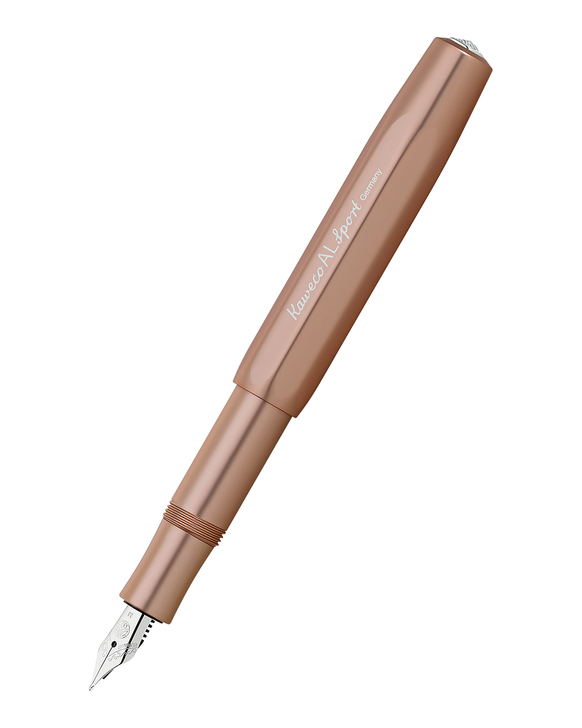 Перьевая ручка Kaweco AL Sport цвет: розовое золото синие чернила EF 05 мм