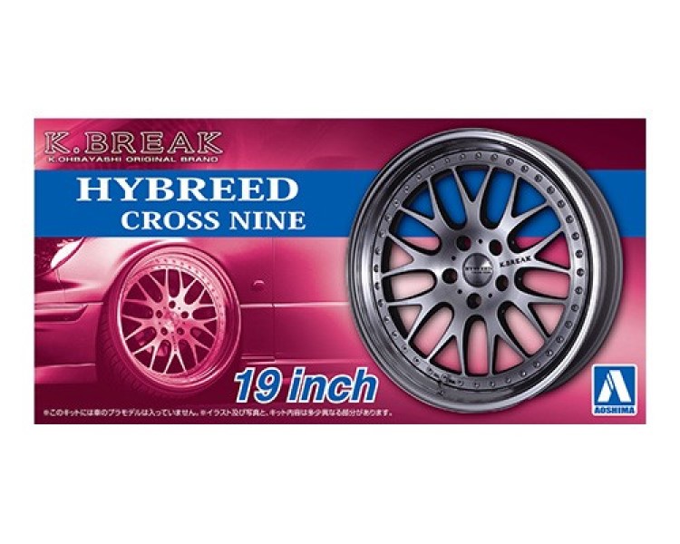 

06114 Aoshima 1/24 Комплект колёс K-Break Hybreed Cross Nine 19inch, 06114
