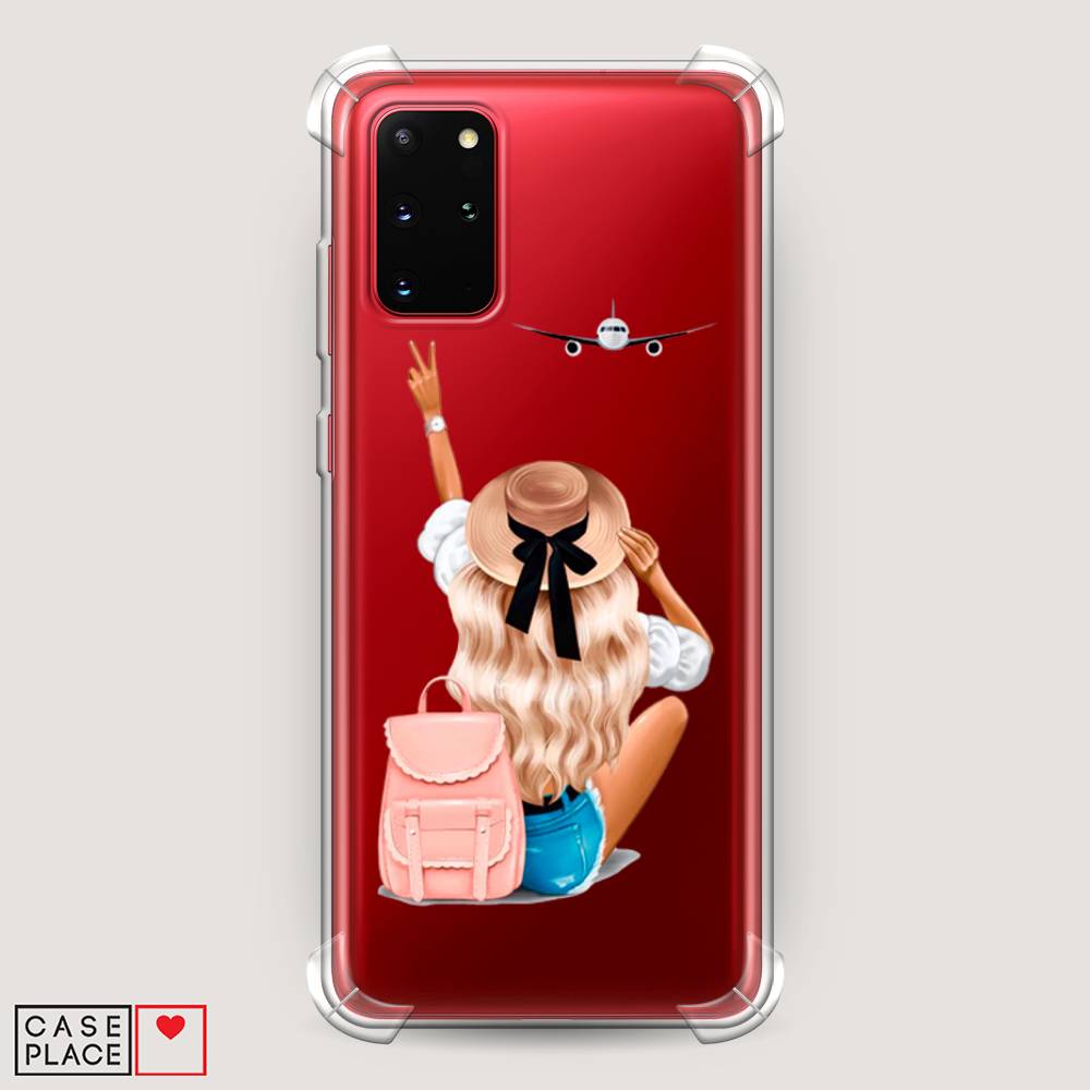 

Чехол Awog на Samsung Galaxy S20 + "Автостопом самолетом", Бежевый;розовый;голубой, 29351-1