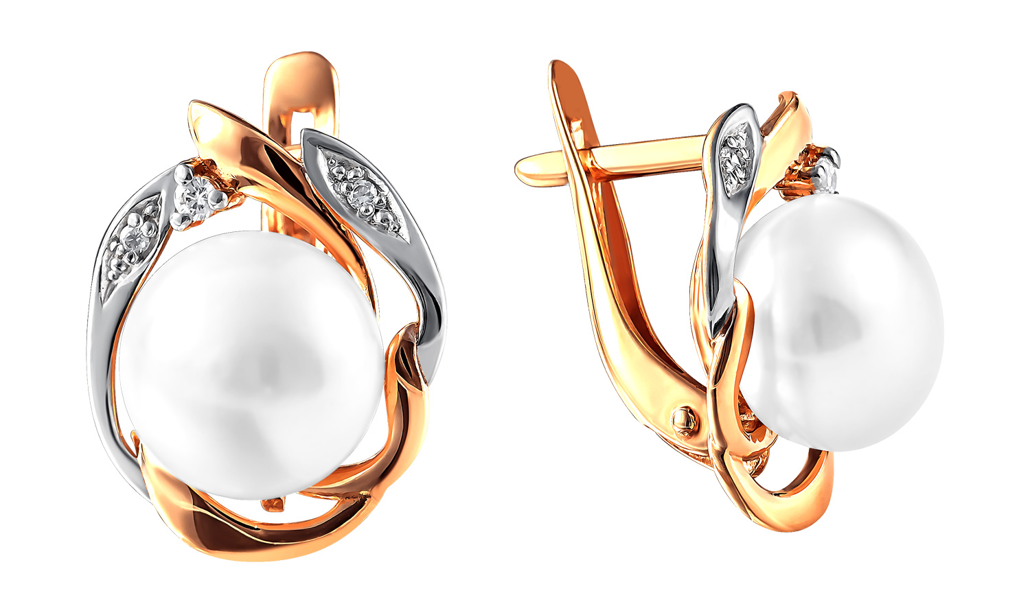 

Серьги из красного золота с жемчугом Примаэксклюзив 290-1-968R, 290-1-968R