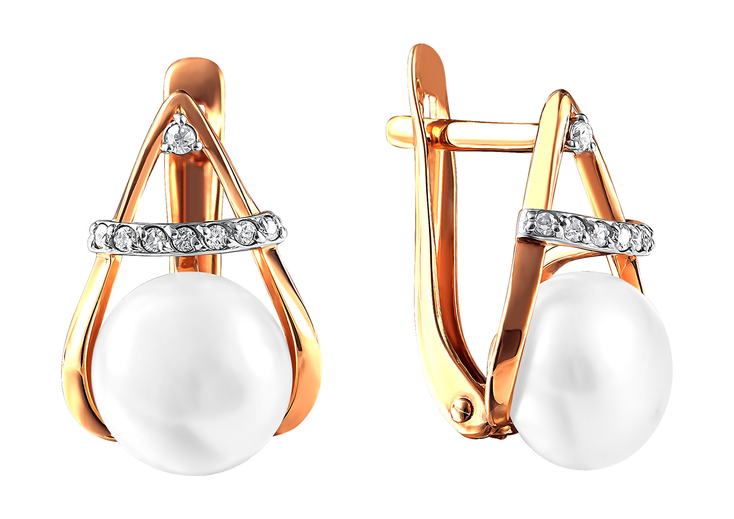

Серьги из красного золота с жемчугом Примаэксклюзив 290-1-946R, 290-1-946R