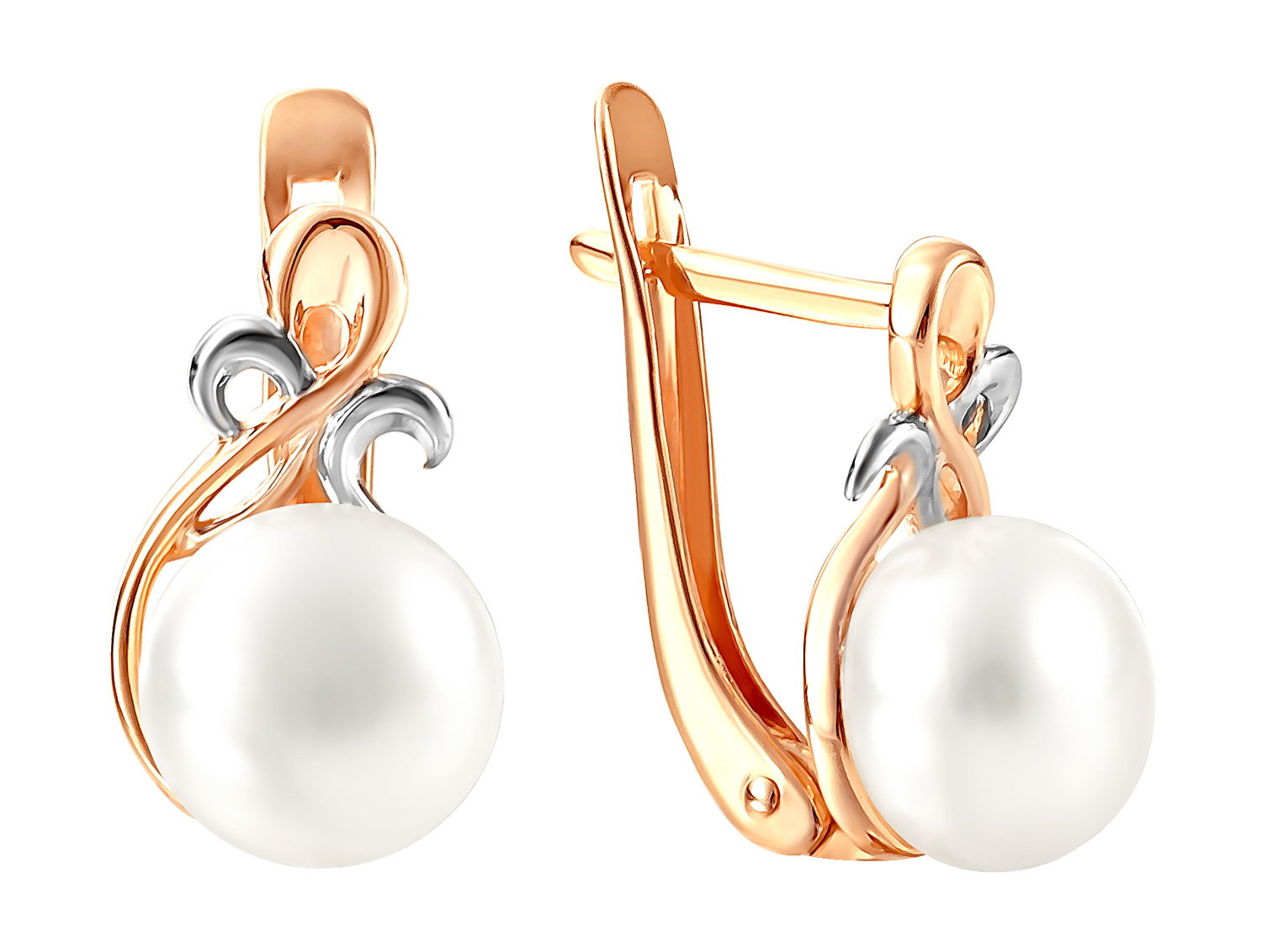 

Серьги из красного золота с жемчугом Примаэксклюзив 290-1-899R, 290-1-899R