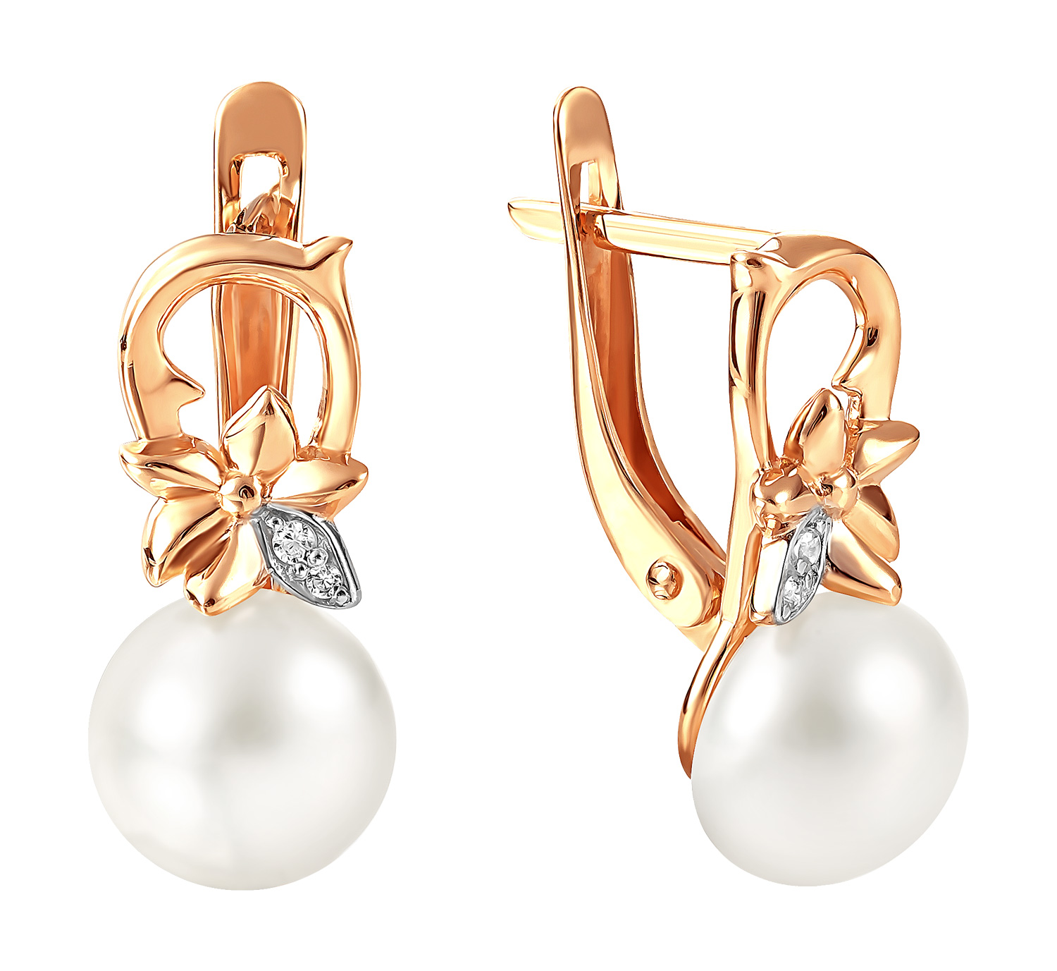

Серьги из красного золота с жемчугом Примаэксклюзив 290-1-887R, 290-1-887R